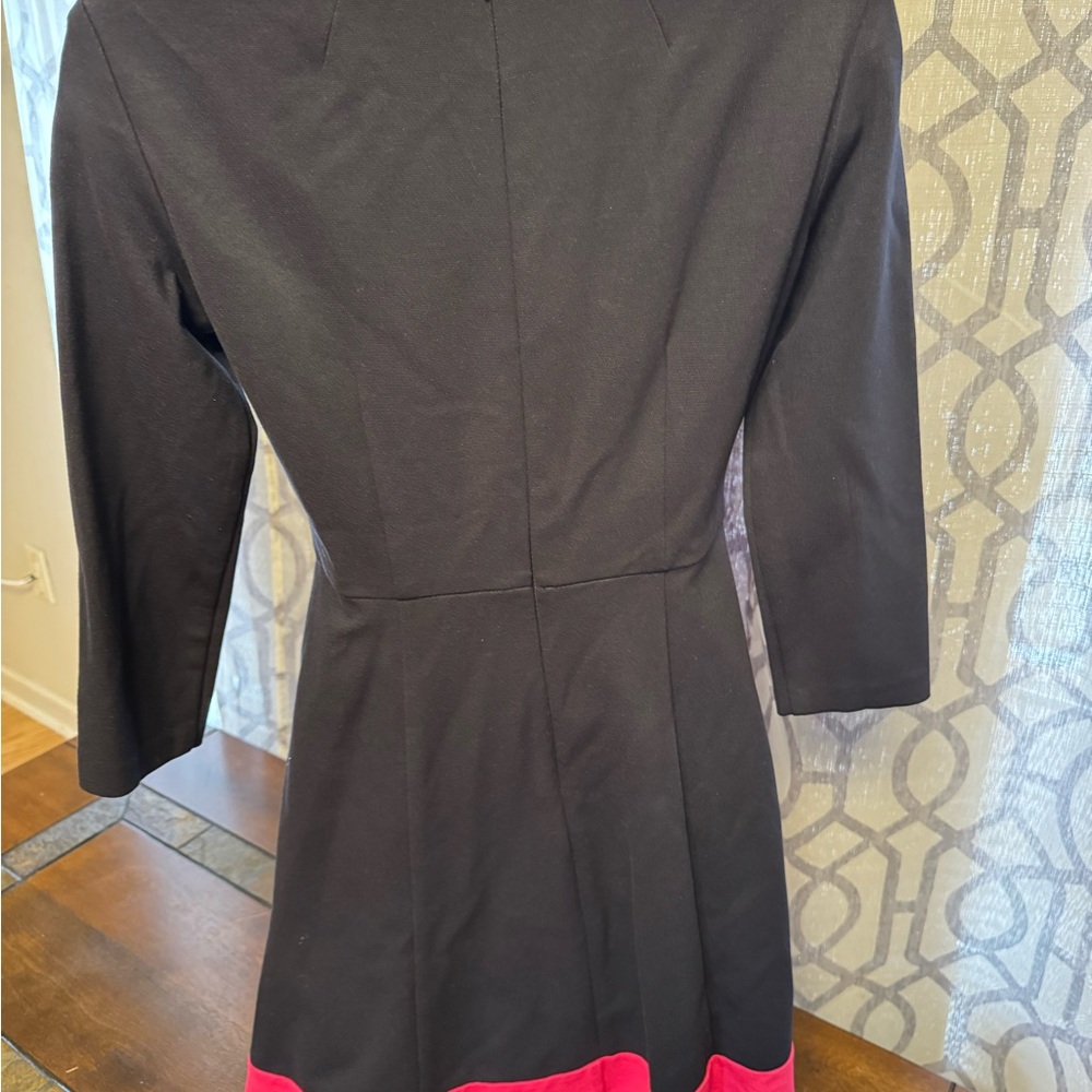 Eliza J Black Fit & Flare Dress Pink Hem Petite 2P - Picture 5 of 7